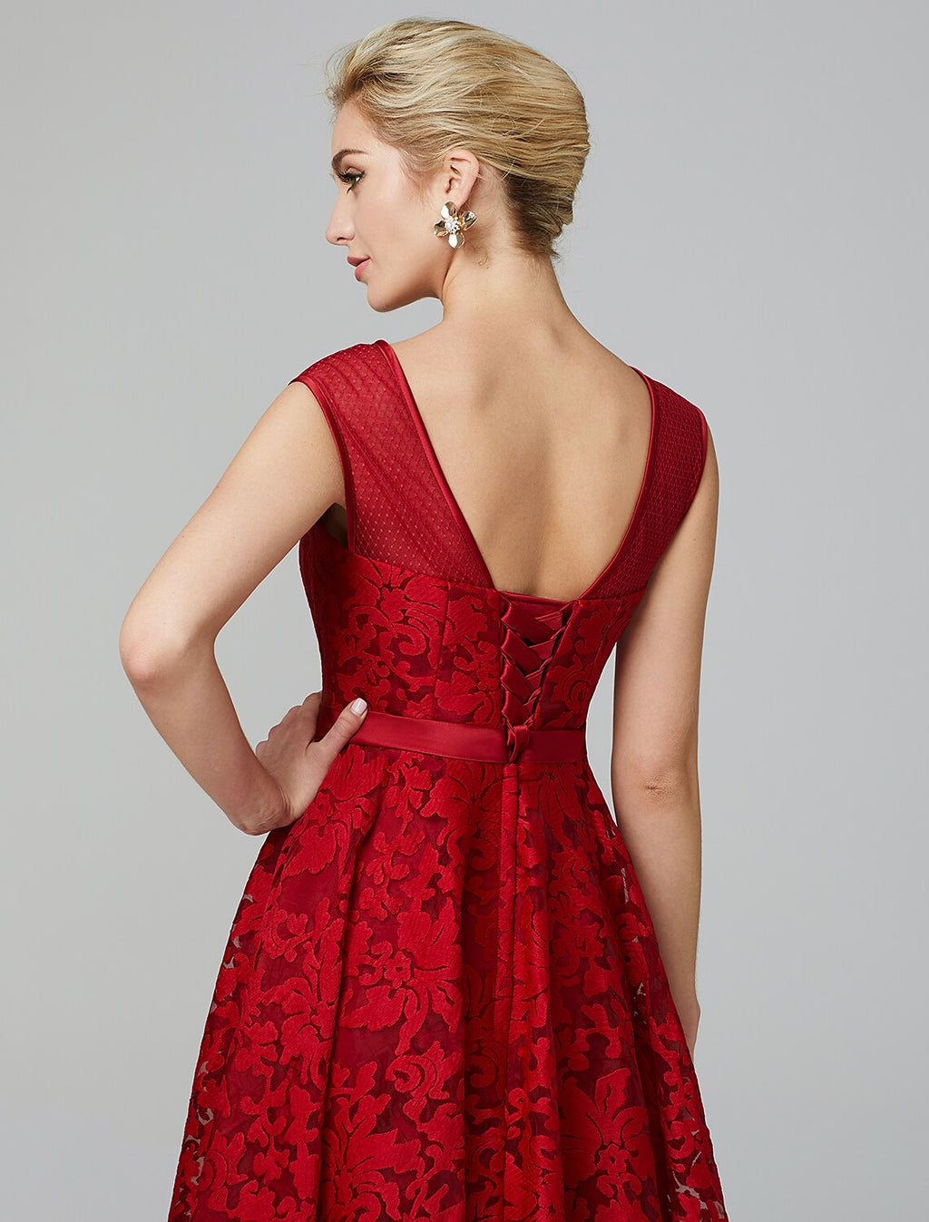 Party Sleeveless Neck All Over Floral with Pleats