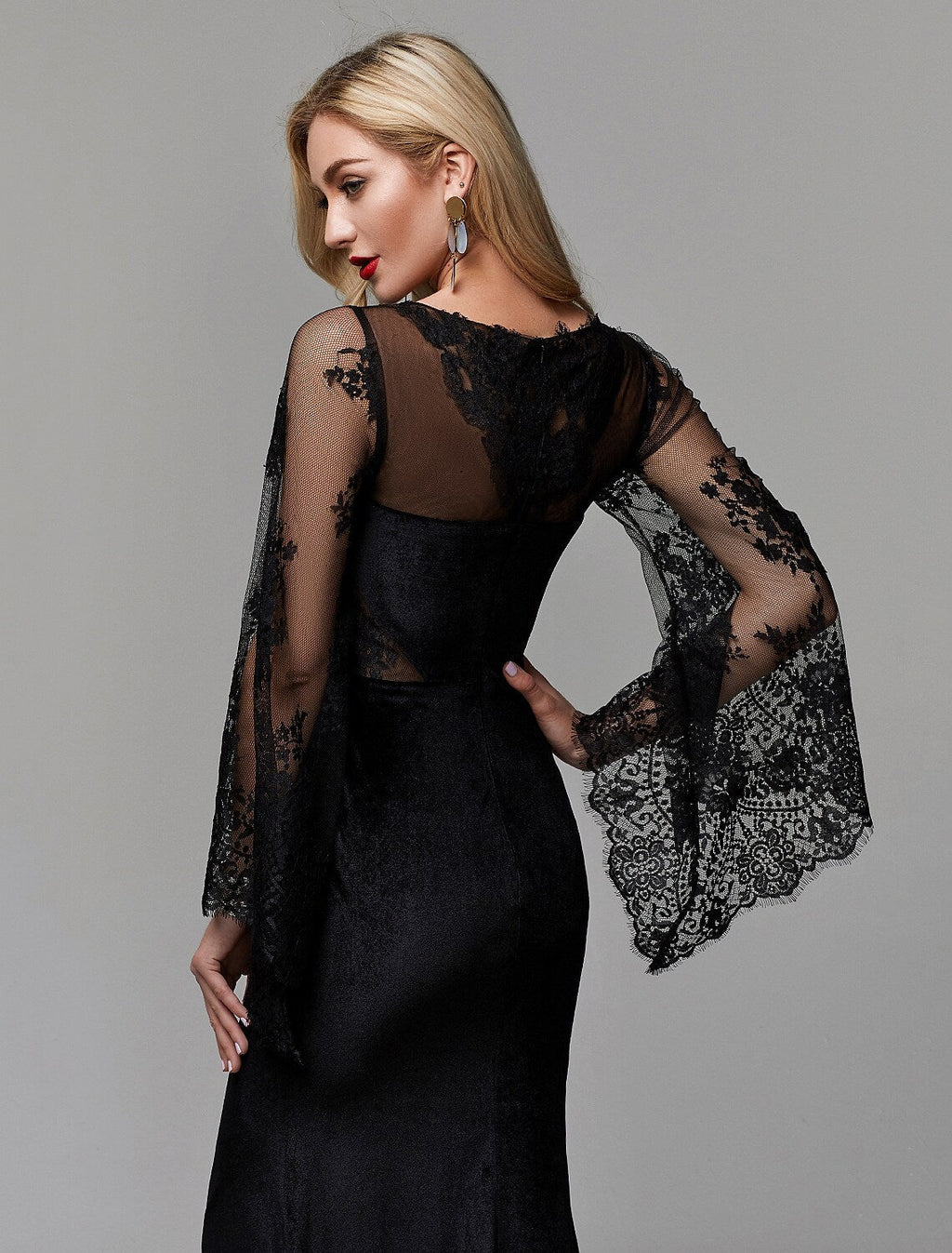 Wedding Guest Floor Length Long Sleeve