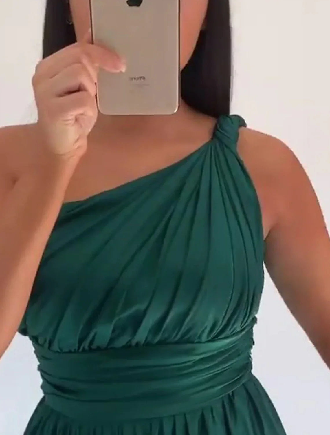 Black Evening Gown Elegant Dress Wedding Guest Tie Sweep / Brush Train Sleeveless One Shoulder Bridesmaid Dress with Ruched