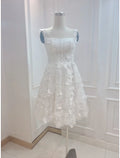 Cocktail Dresses Floral Dress Summer Garden Party Short / Mini Sleeveless Spaghetti Strap with Appliques