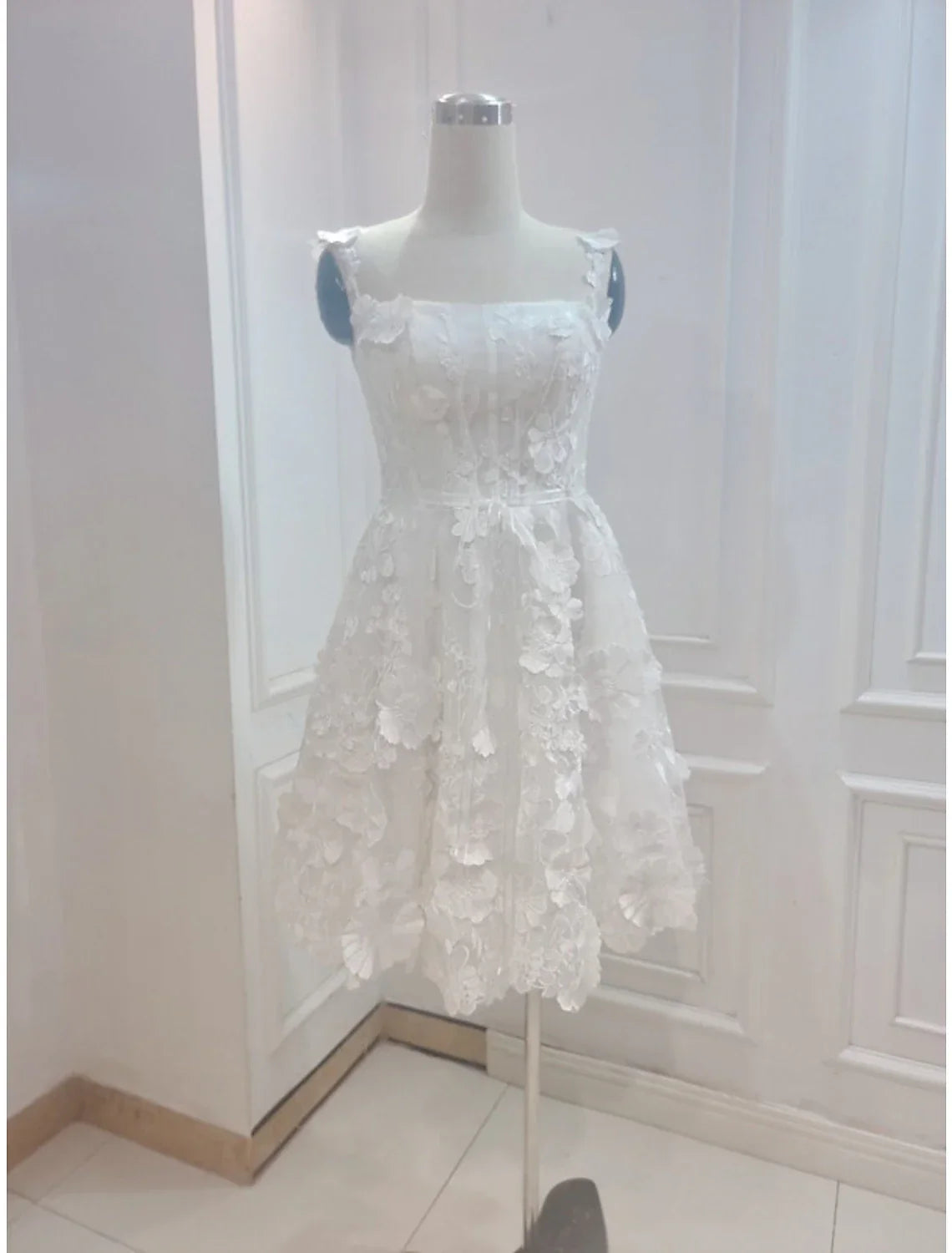 Cocktail Dresses Floral Dress Summer Garden Party Short / Mini Sleeveless Spaghetti Strap with Appliques