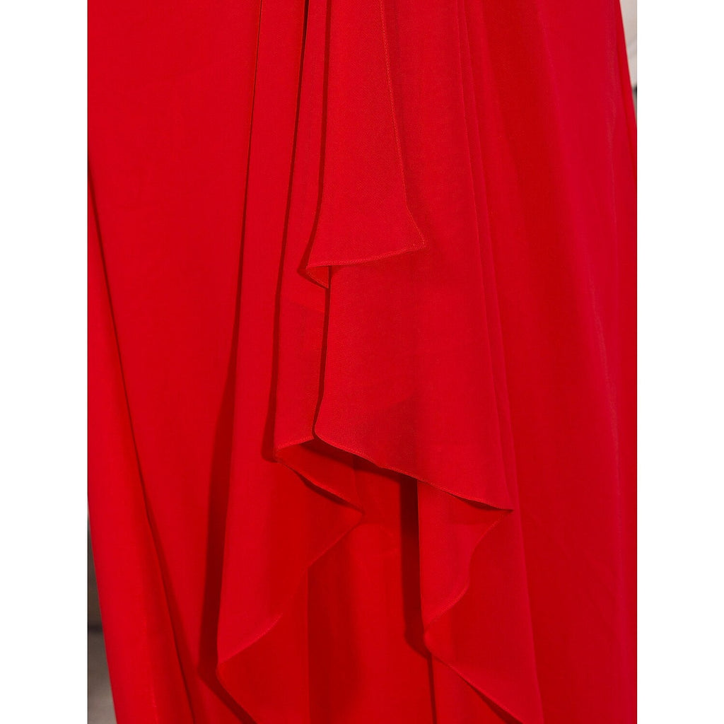 Celebrity Style Dress Formal Evening Military Ball Floor Length Sleeveless Plunging Neck with Beading