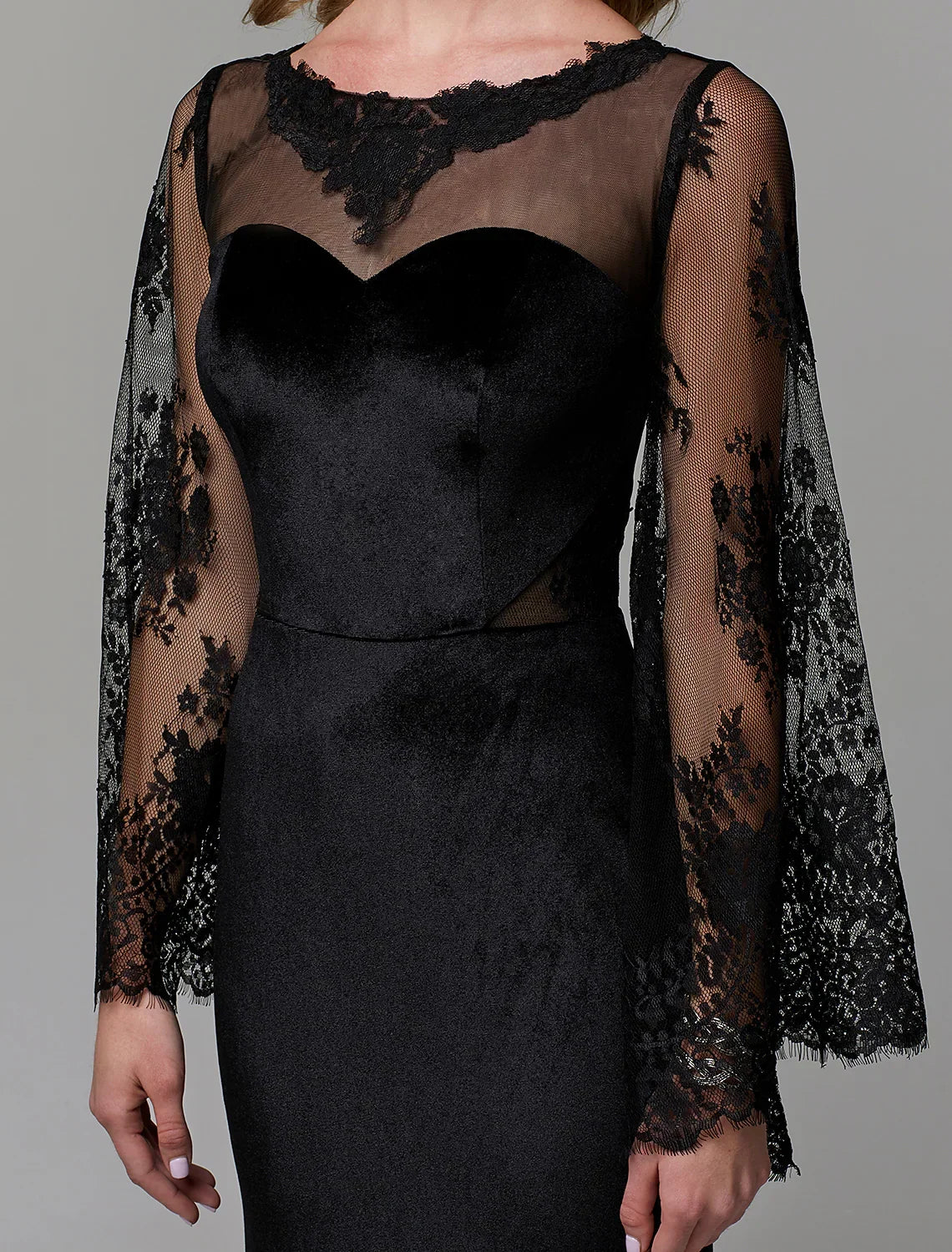 Wedding Guest Floor Length Long Sleeve