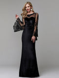 Wedding Guest Floor Length Long Sleeve