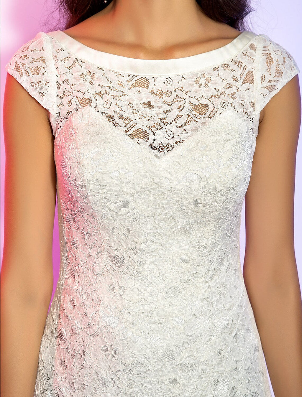 Cocktail Party Dress Short Sleeve Mini All Over