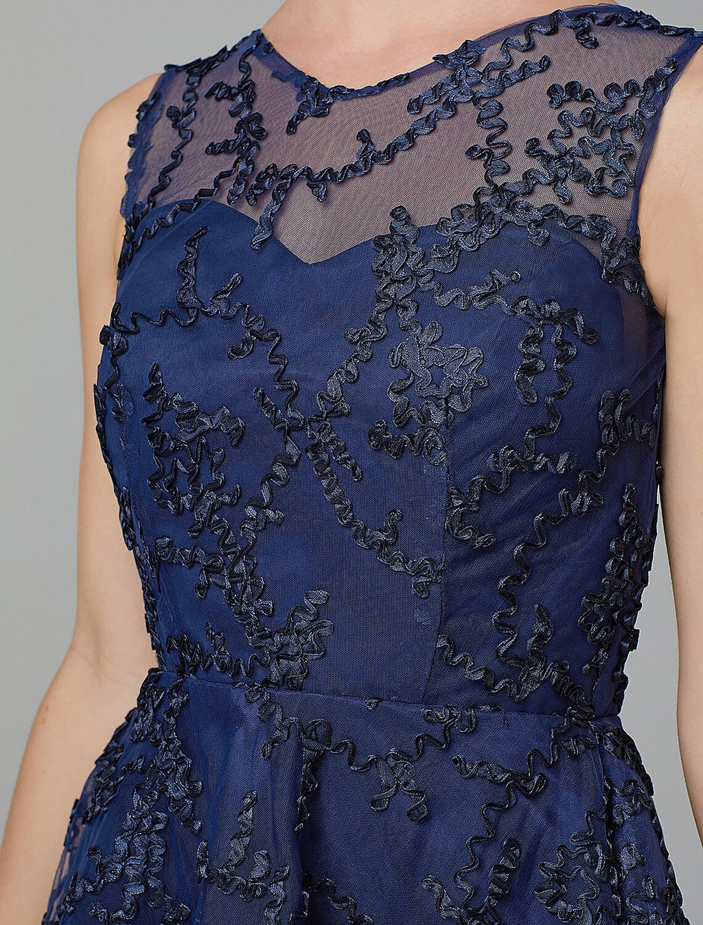 Wedding Asymmetrical Sleeveless with Appliques