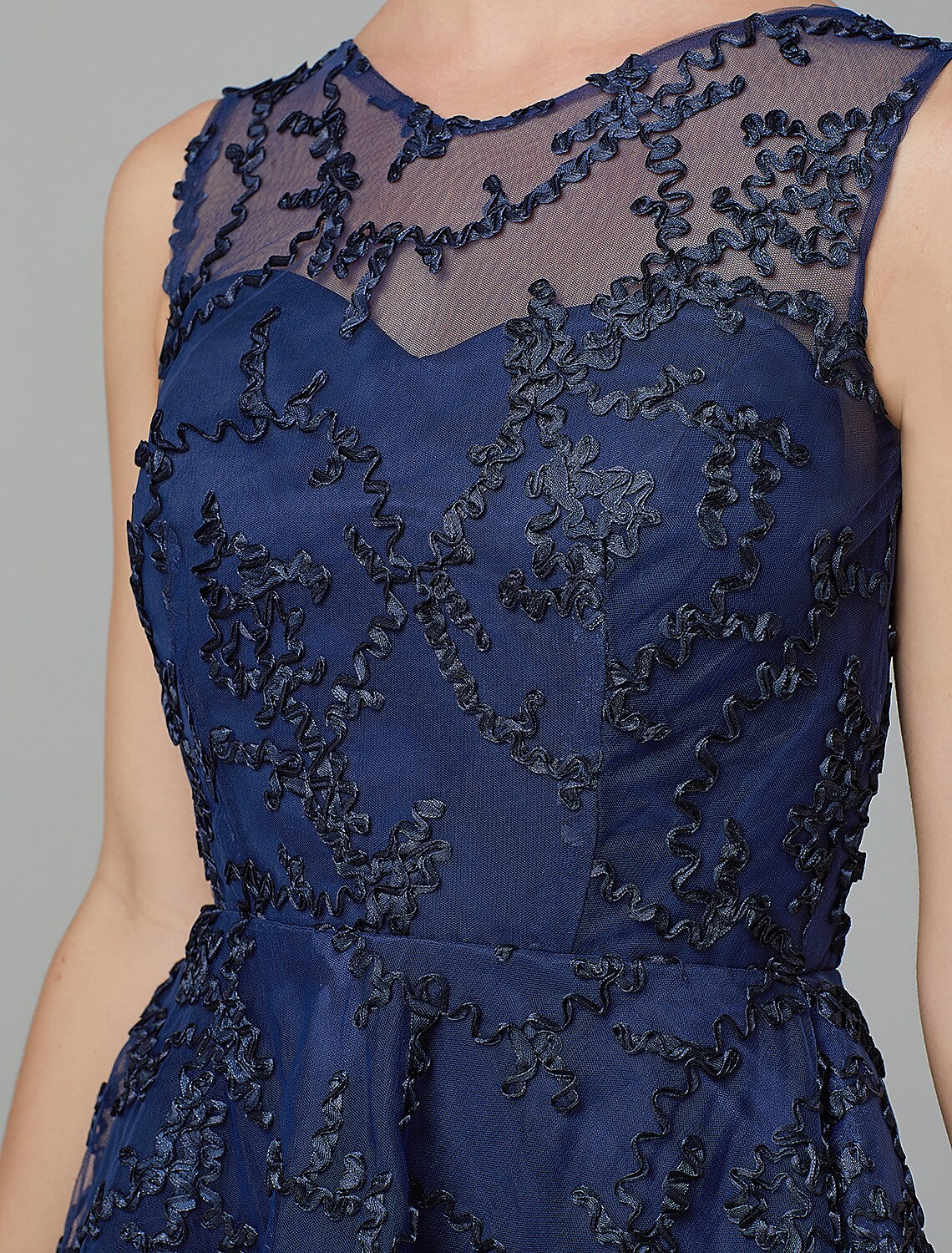 Wedding Asymmetrical Sleeveless with Appliques