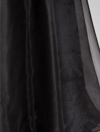 Elegant Black A-Line Sweetheart Sleeveless Classic-Back Floor-Length Prom Dress