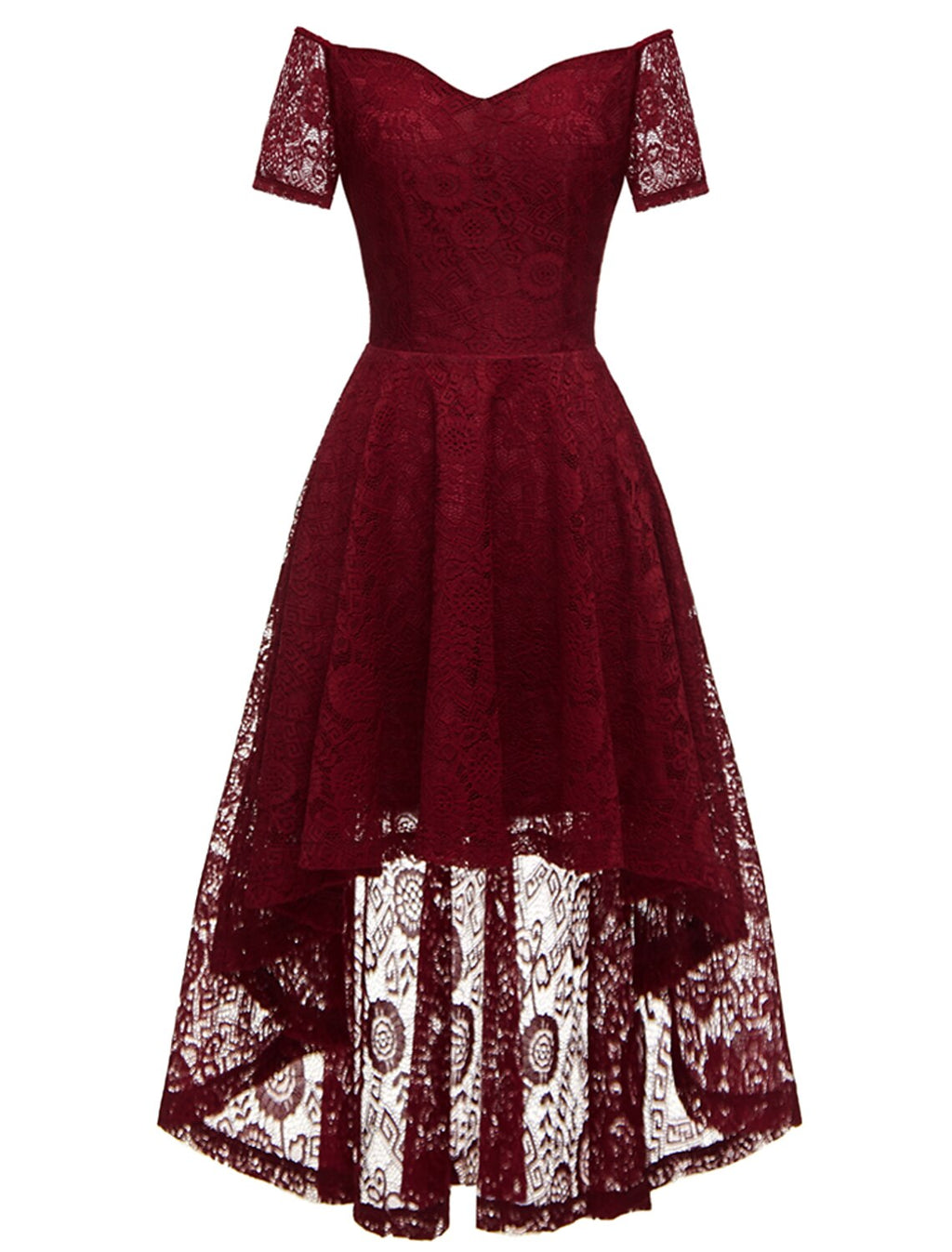 Cocktail Dresses Vintage Dress Graduation Party Wear Knee Length Short Sleeve Off Shoulder with Pleats