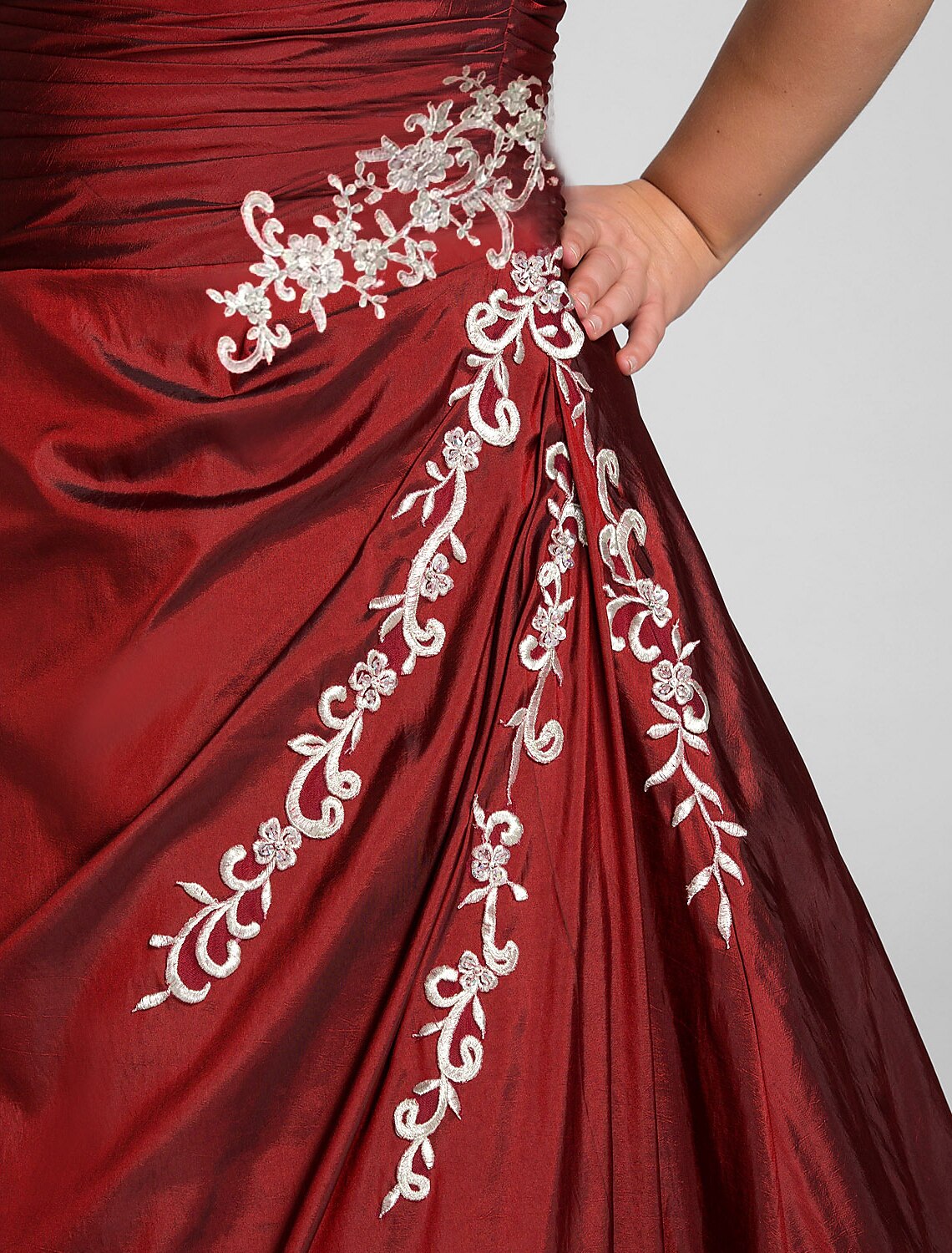 Elegant Red Ball-Gown Strapless Sleeveless Classic-Back Floor-Length Prom Dress