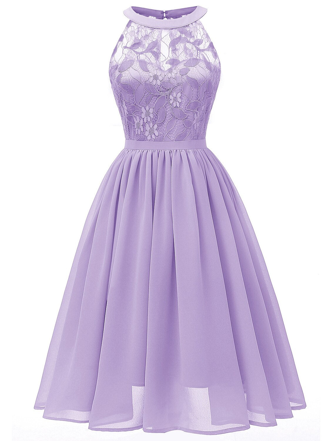 Cocktail Dresses Vintage Dress Graduation Party Wear Knee Length Sleeveless Jewel Neck