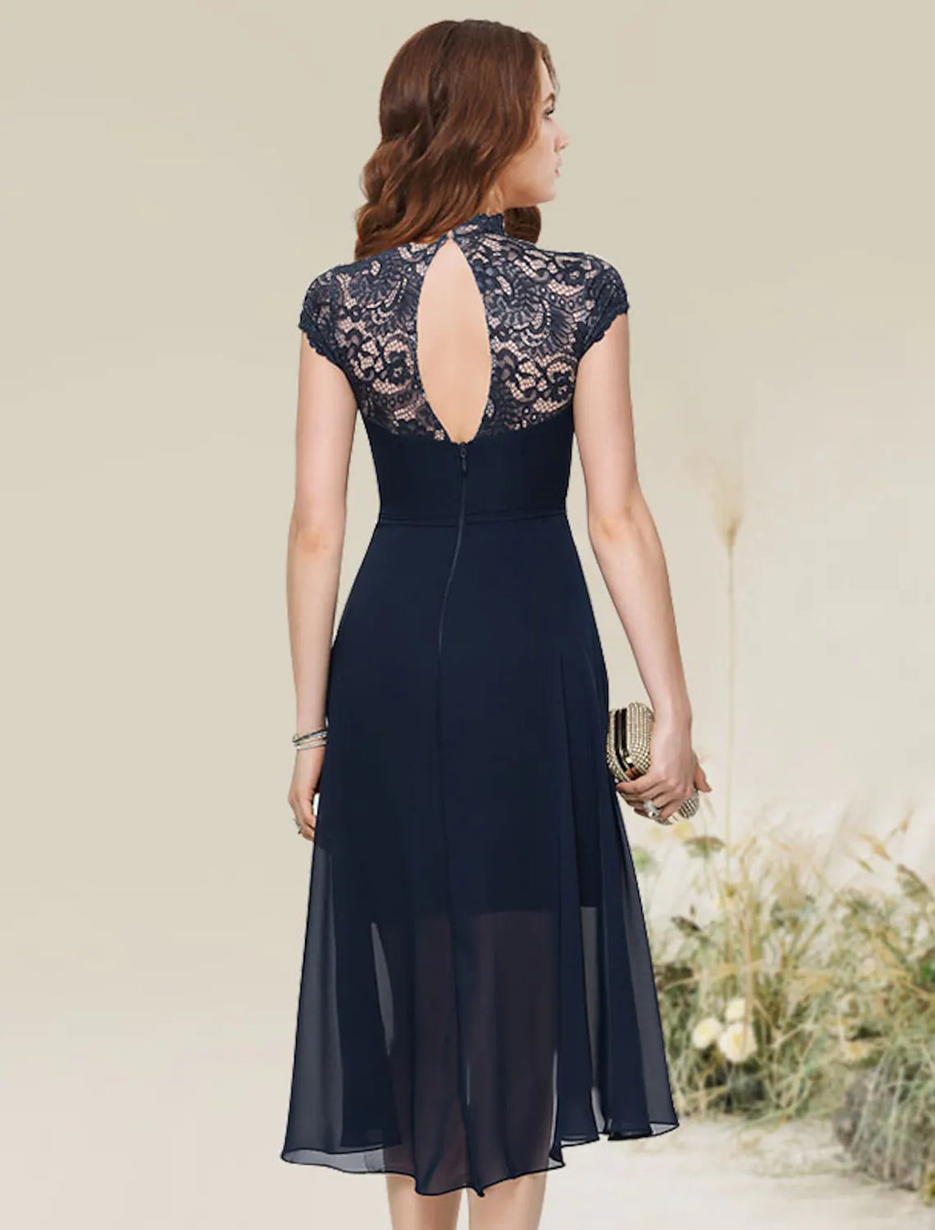 Cocktail Dresses Homecoming Asymmetrical Sleeveless Neck