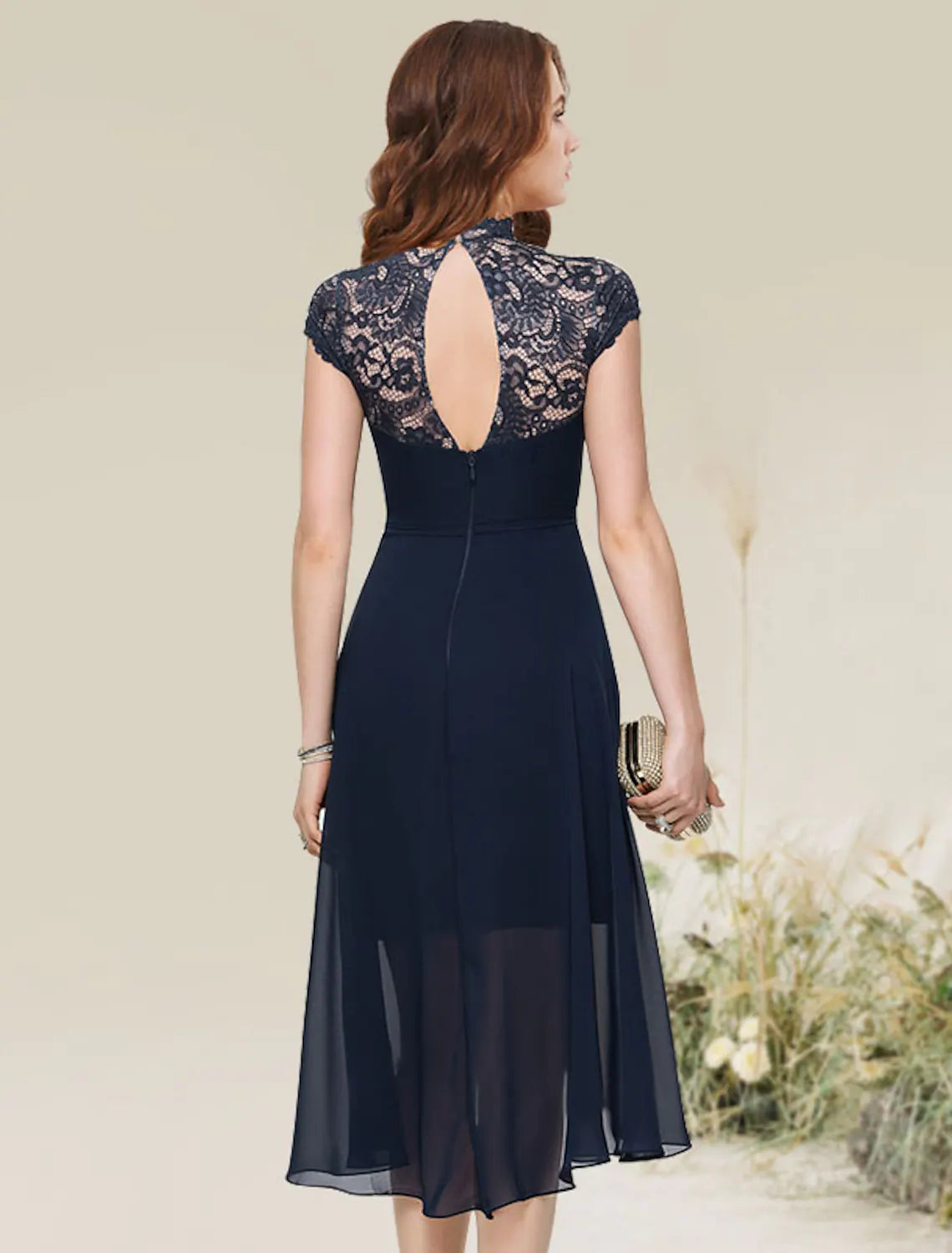 Cocktail Dresses Homecoming Asymmetrical Sleeveless Neck