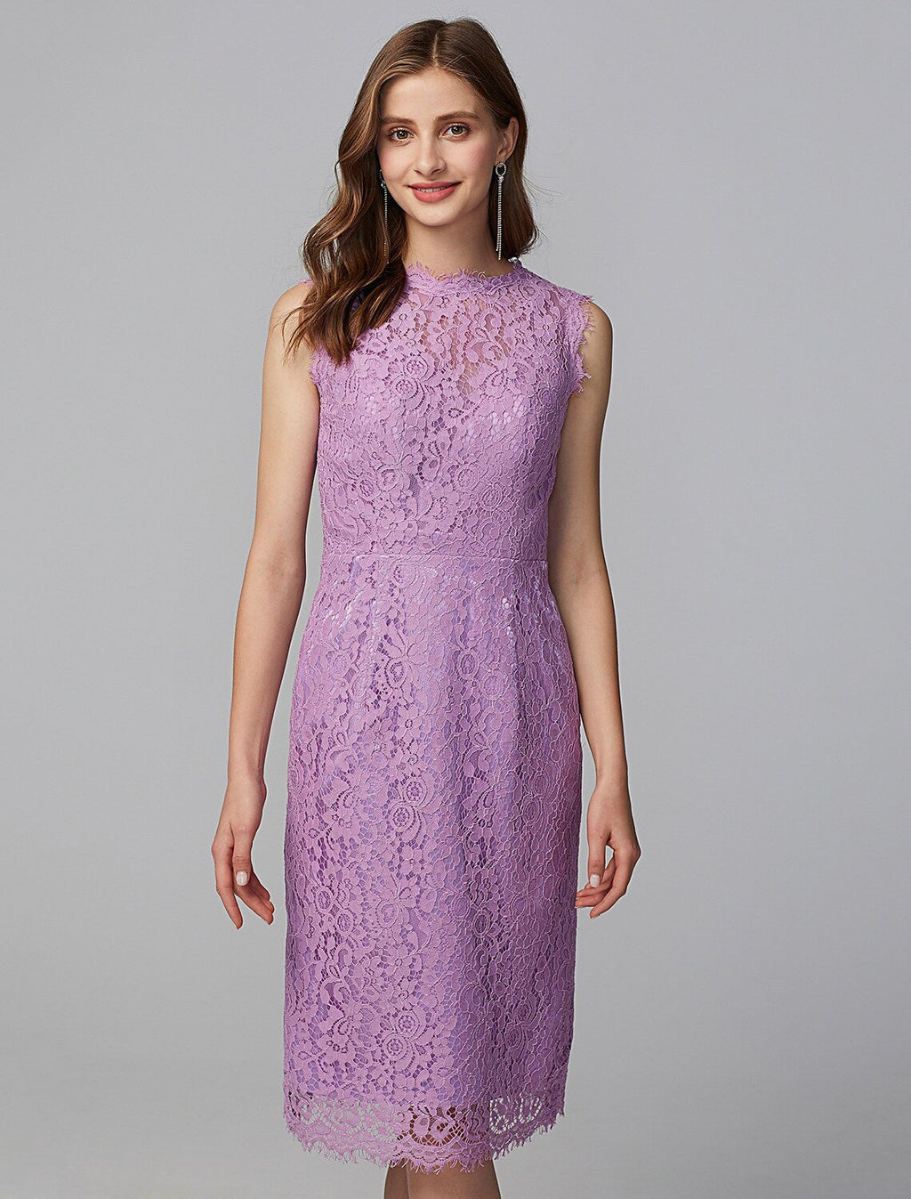 Bridesmaid Dress Sleeveless Elegant Knee Length