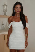 Special Occasion Sophisticated Graceful Stylish Elegant White Sequins Sheath Sleeveless Mini Homecoming Dress