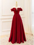 Ball Gown A-Line Evening Gown Empire Dress Prom Floor Length Sleeveless V Neck with Pleats Strappy