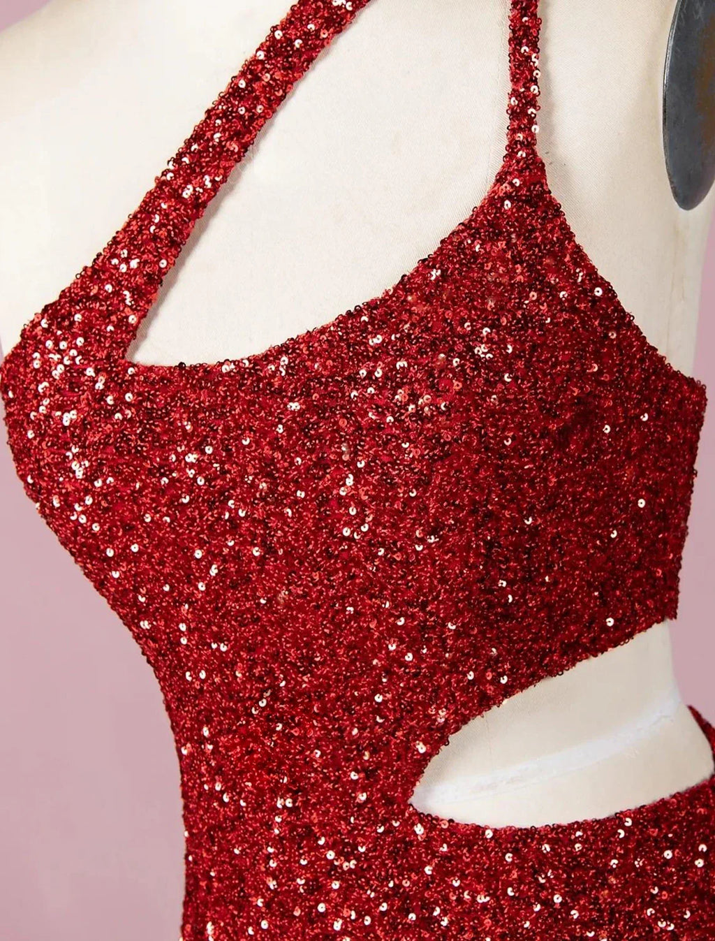 Evening Gown Elegant Dress Formal Prom Floor Length Sleeveless One Shoulder with Glitter