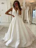 Ball Gown A-Line Evening Gown Princess Dress Engagement Court Train Sleeveless Jewel Neck Detachable Backless with Bow(s)