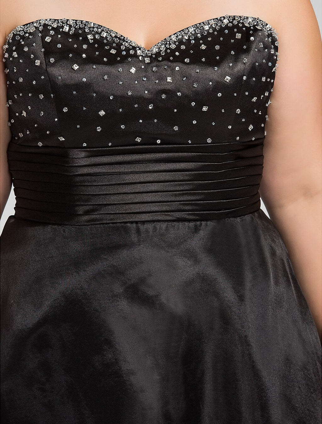 Black Little Dress Dress Prom Floor Length Sleeveless Sweetheart with Ruched Beading