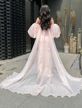 Mermaid / Trumpet Prom Dresses Sparkle & Shine Dress Formal Floor Length Short Sleeve Strapless with Pearls