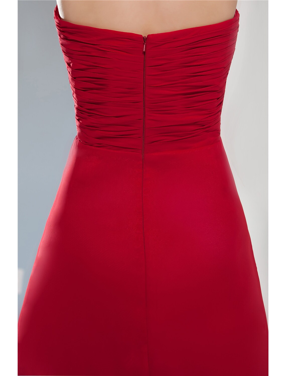 Evening Gown Elegant Dress Formal Sleeveless Ruched Beading