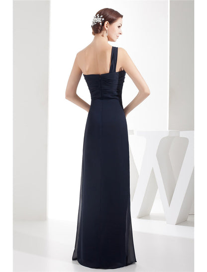 Elegant Red A-Line One-Shoulder Sleeveless Classic-Back Floor-Length Wedding Dress