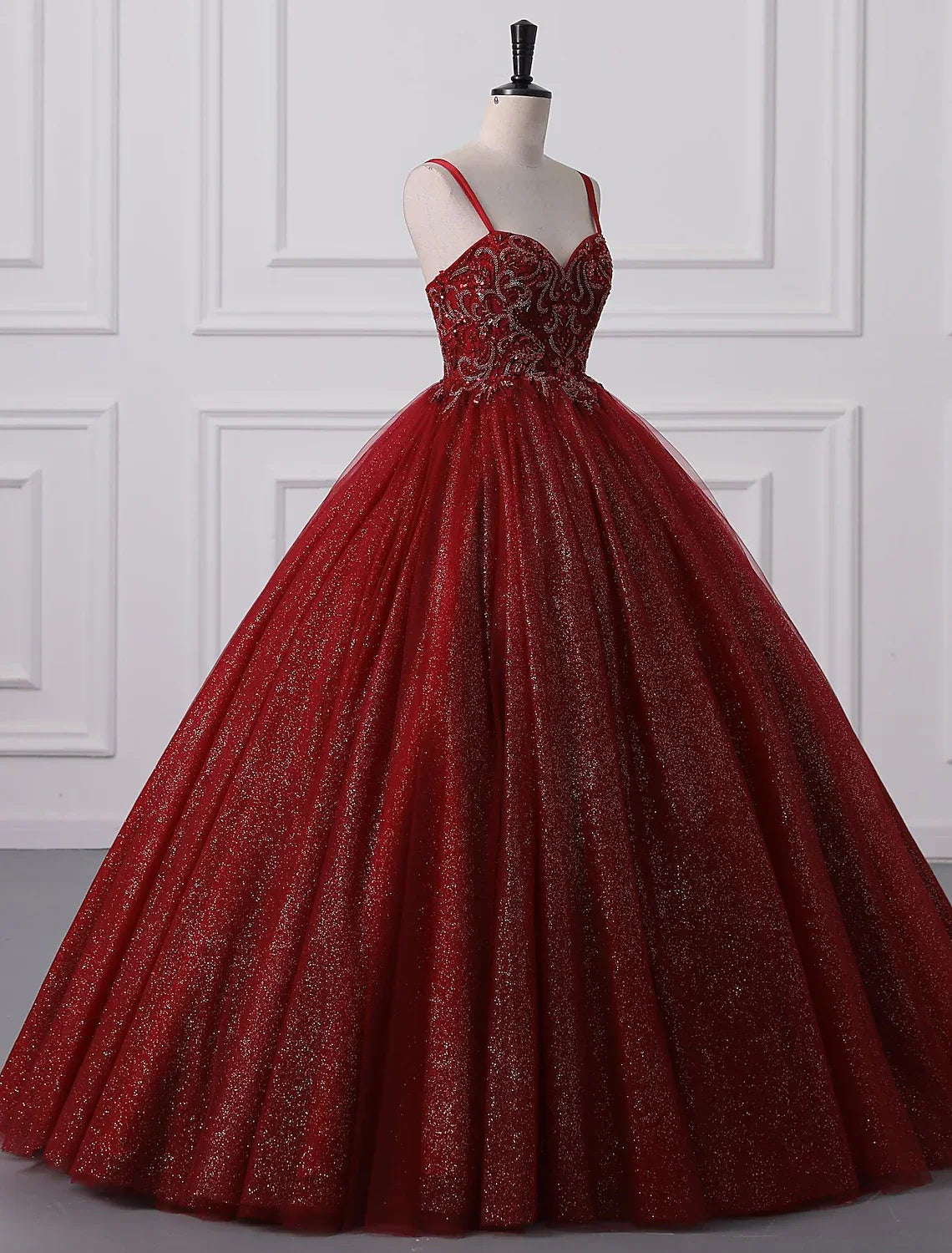 Ball Gown Prom Dresses Princess Dress Graduation Floor Length Sleeveless Strap Beading Appliques