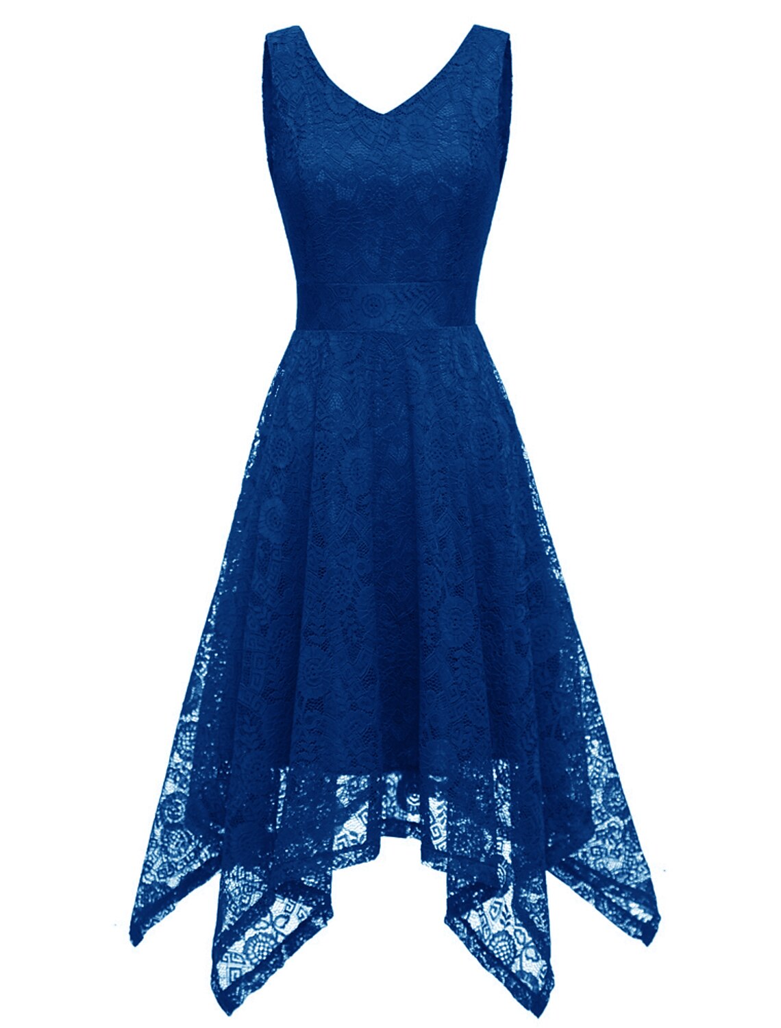 Cocktail Dresses Vintage Dress Graduation Party Wear Knee Length Sleeveless V Neck with Pleats