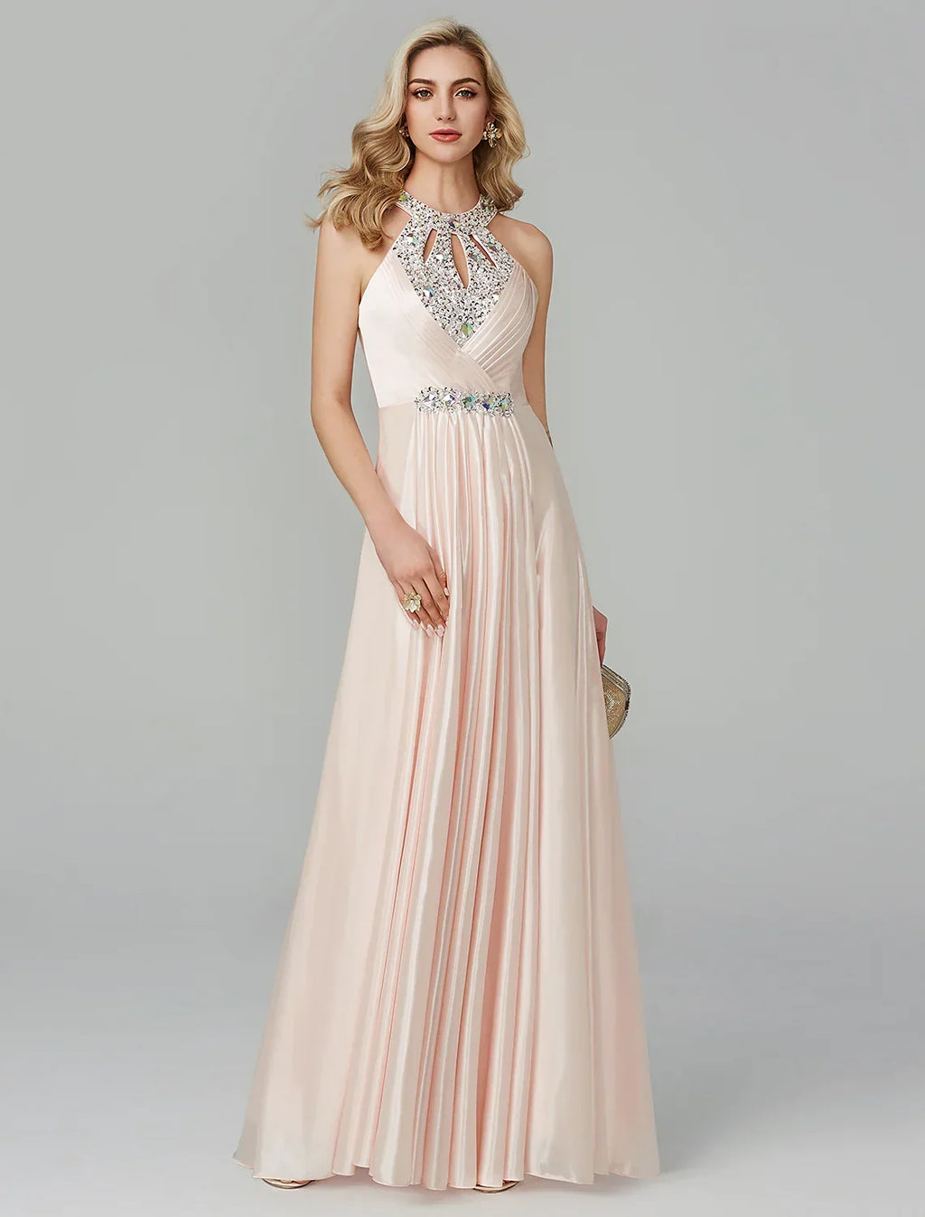 Black Little Dress Dress Party Wear Floor Length Sleeveless Backless with Crystals
