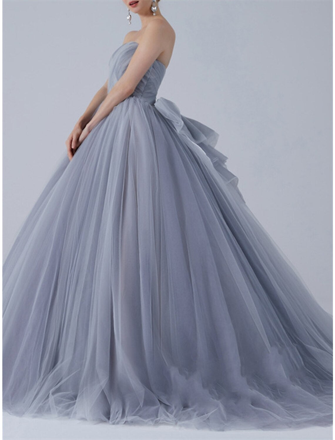 Ball Gown Prom Dresses Luxurious Dress Quinceanera Prom Sweep / Brush Train Short Sleeve Off Shoulder with Bow(s) Pleats
