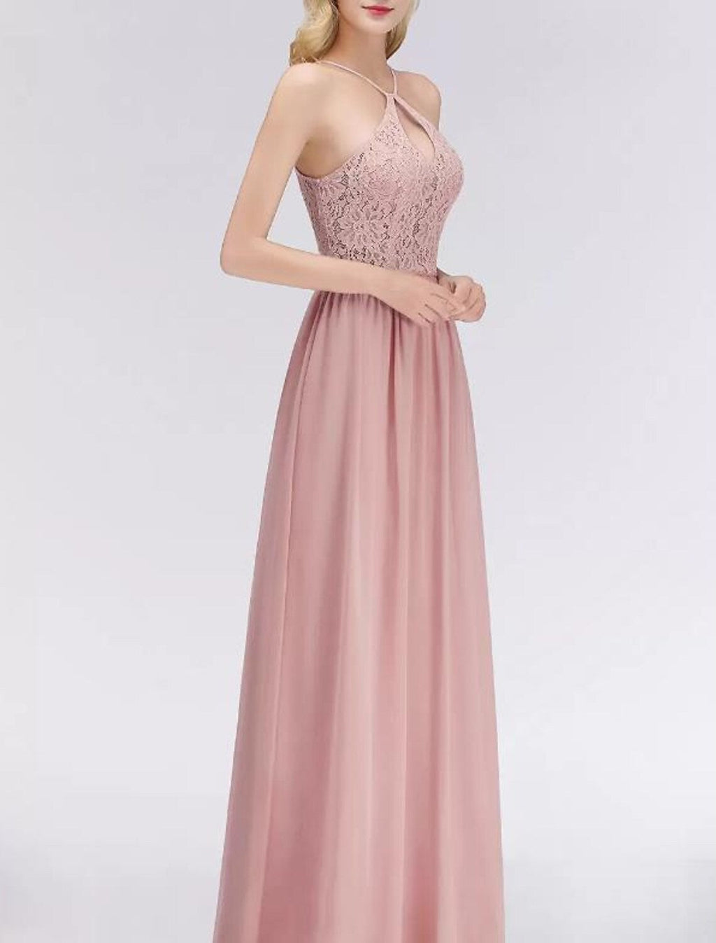 Engagement Floor Length Sleeveless Sleek Insert