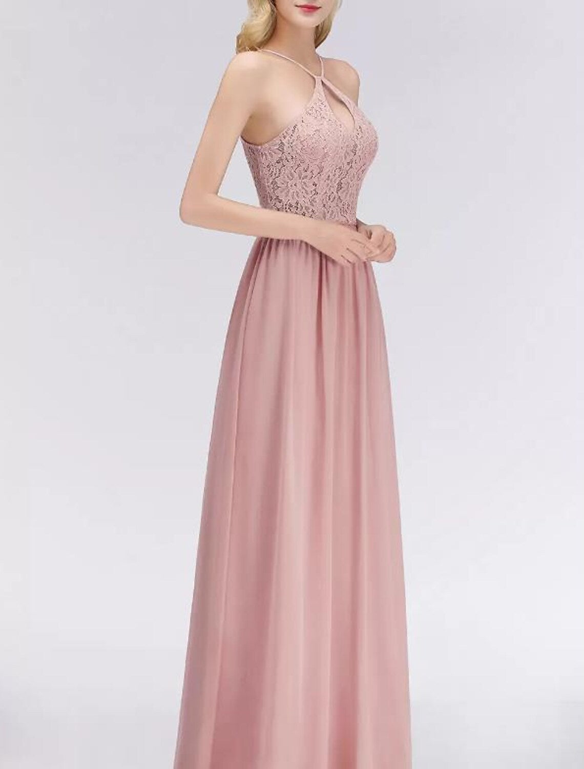 Engagement Floor Length Sleeveless Sleek Insert