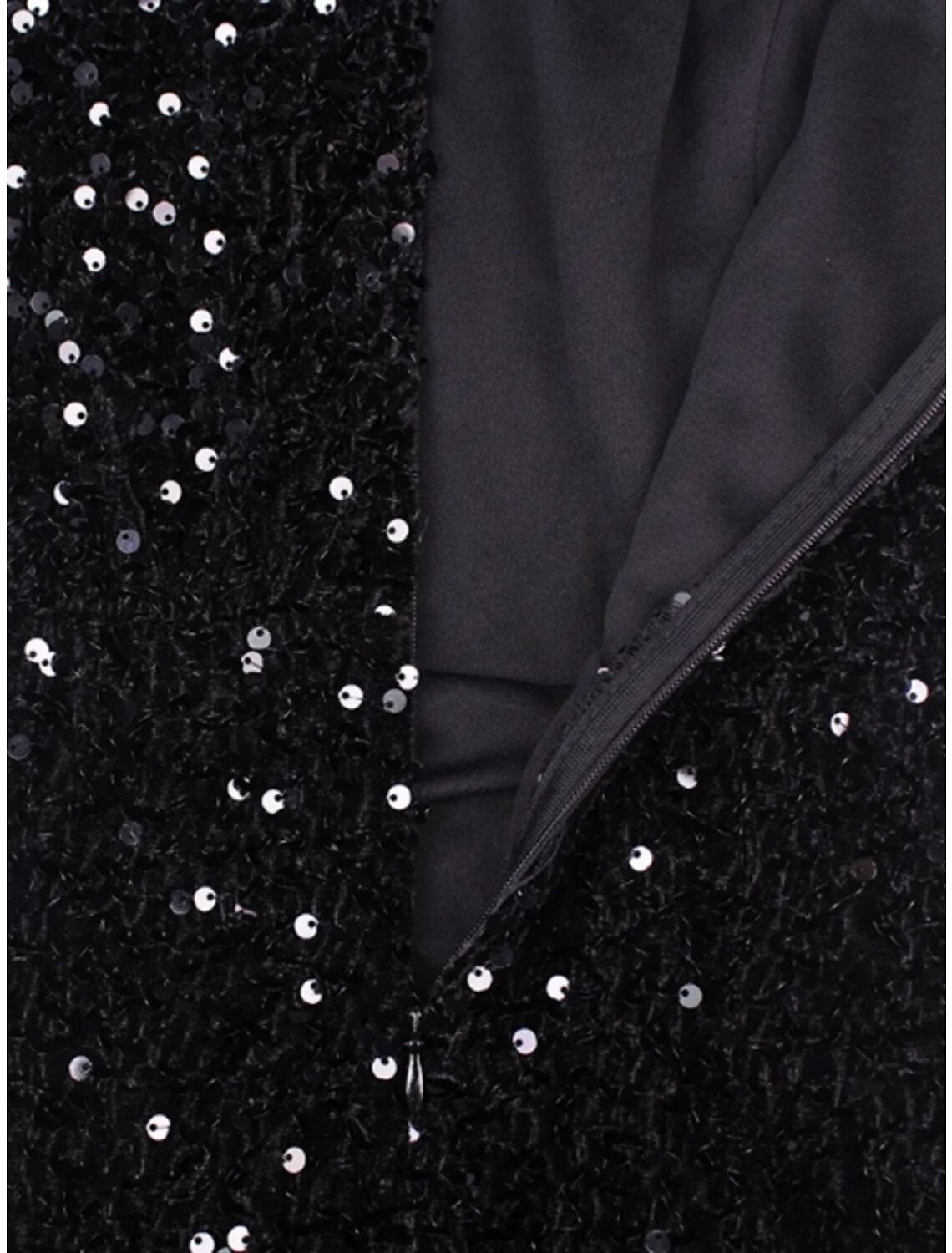 Black Evening Gown Sparkle & Shine Dress Plus Size Formal Fall Sweep / Brush Train Long Sleeve Jewel Neck with Glitter Pleats