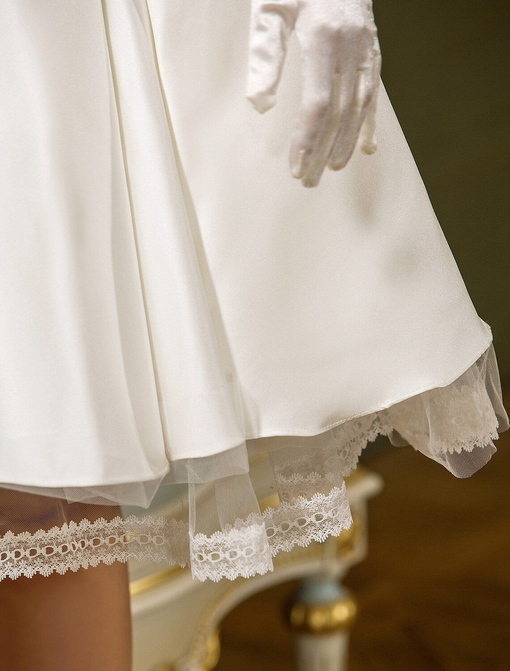 White Vintage Little Dresses Knee Length A-Line Button