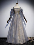 Wedding Floor Length Strap with Embroidery