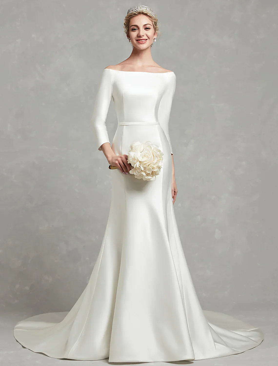 Casual Wedding Dresses Chapel Length Sleeve Strapless With Pleats