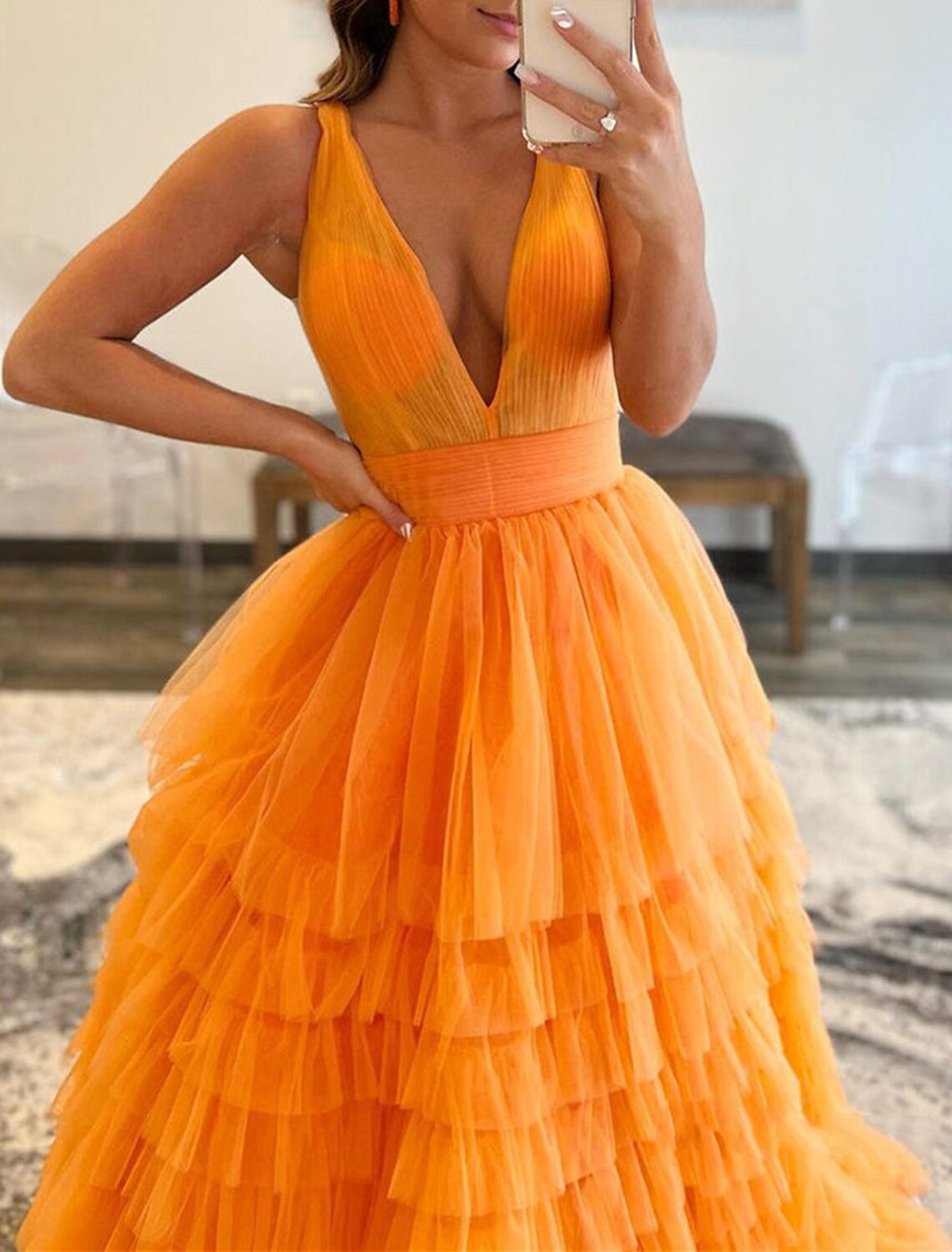 Ball Gown Evening Gown Elegant Dress Quinceanera Birthday Floor Length Sleeveless V Neck with Pleats