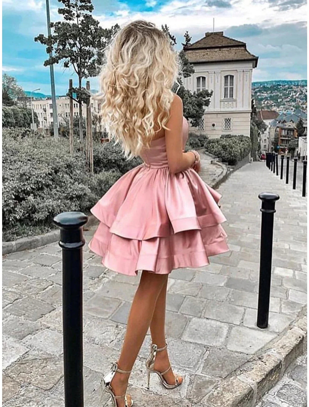 Mini Homecoming Dress One Shoulder Minimalist Cocktail Party Dress Sleeveless Short / Mini With Tier
