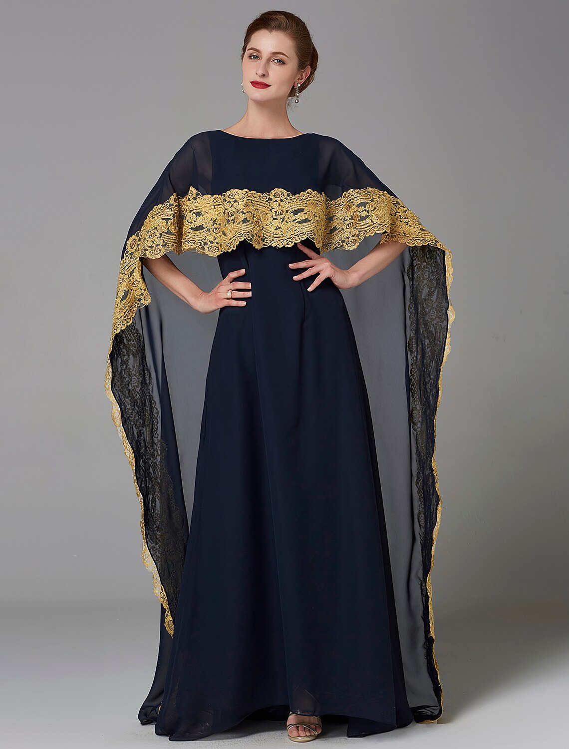Mother of the Bride Dress Plus Size Elegant Bateau Neck Sweep / Brush Train Sleeveless