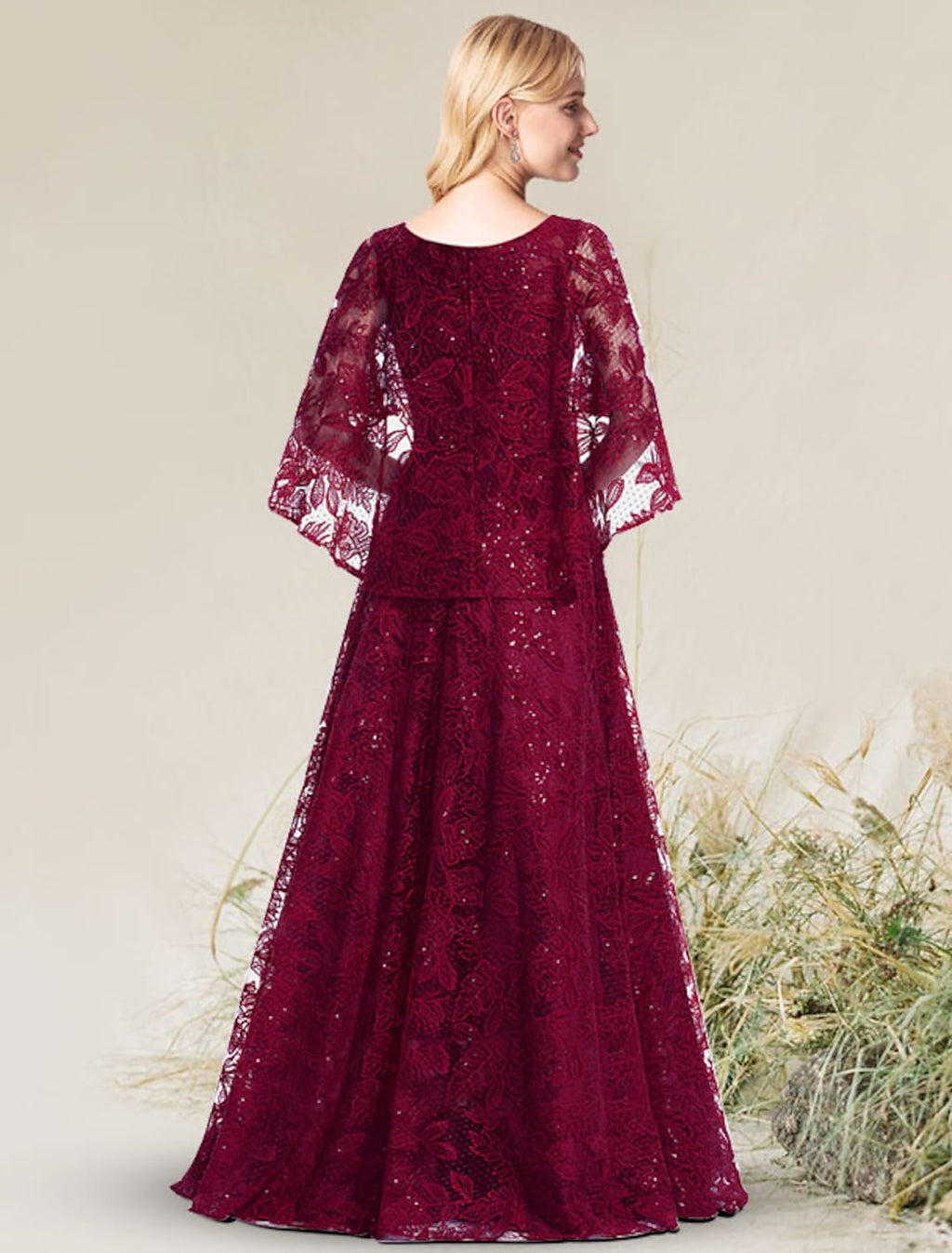 Wedding Evening Birthday Dress Short Sleeve Floor Length with Appliques
