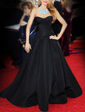 Ball Gown Evening Gown Celebrity Style Dress Engagement Formal Evening Sweep / Brush Train Sleeveless Sweetheart with Pleats