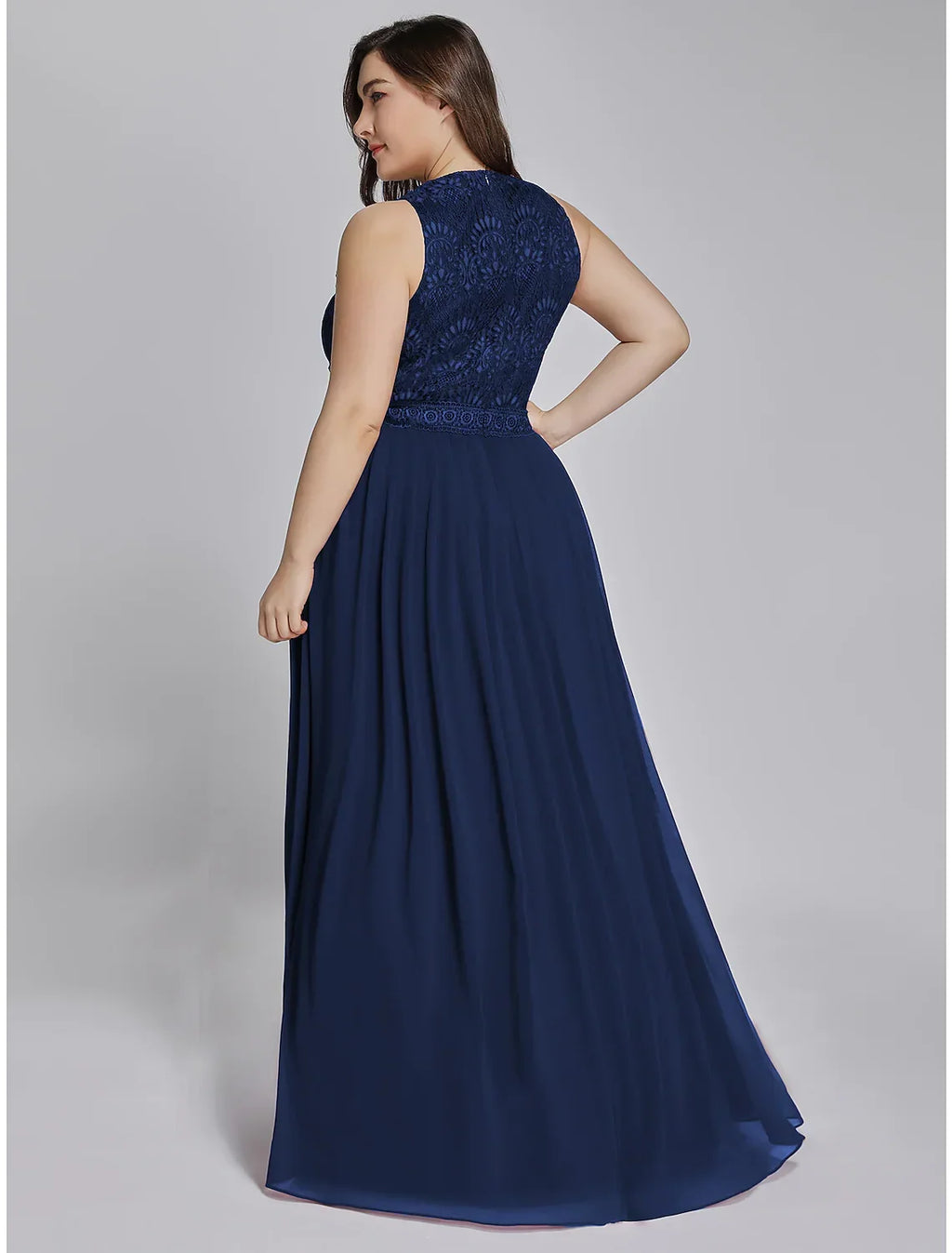 Wedding Guest Floor Length Sleeveless Pleats