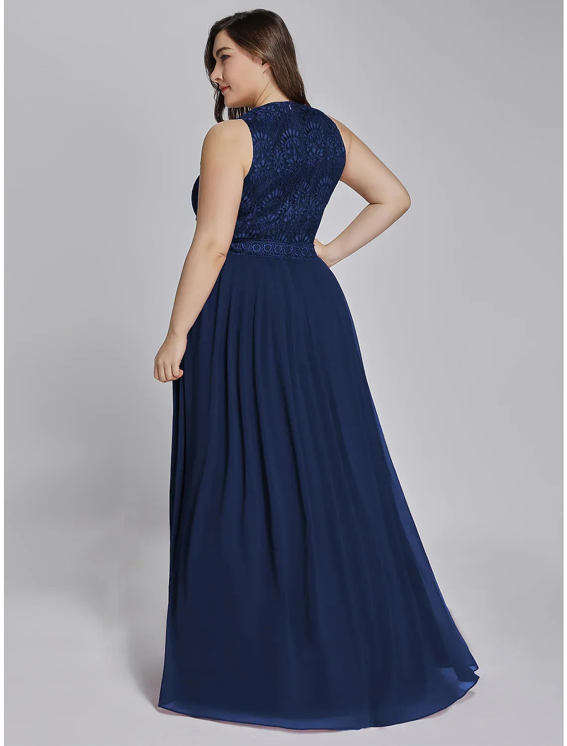 Wedding Guest Floor Length Sleeveless Pleats